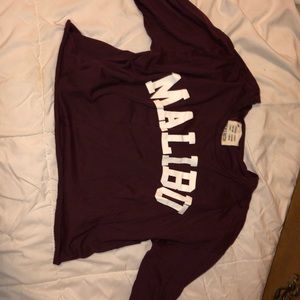 Malibu cropped long sleeve shirt